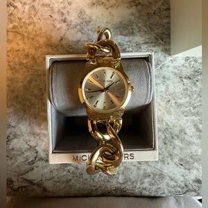 MK GOLD BRACELET WATCH